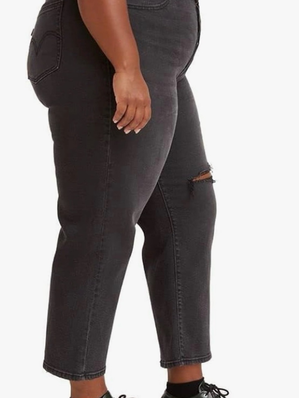 Levi's Womens Plus Size Wedgie Straight Jeans Cut Black 22W NWOT - Picture 2 of 5
